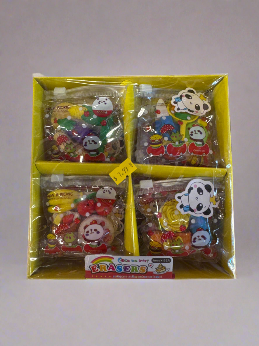 Cute food Erasers