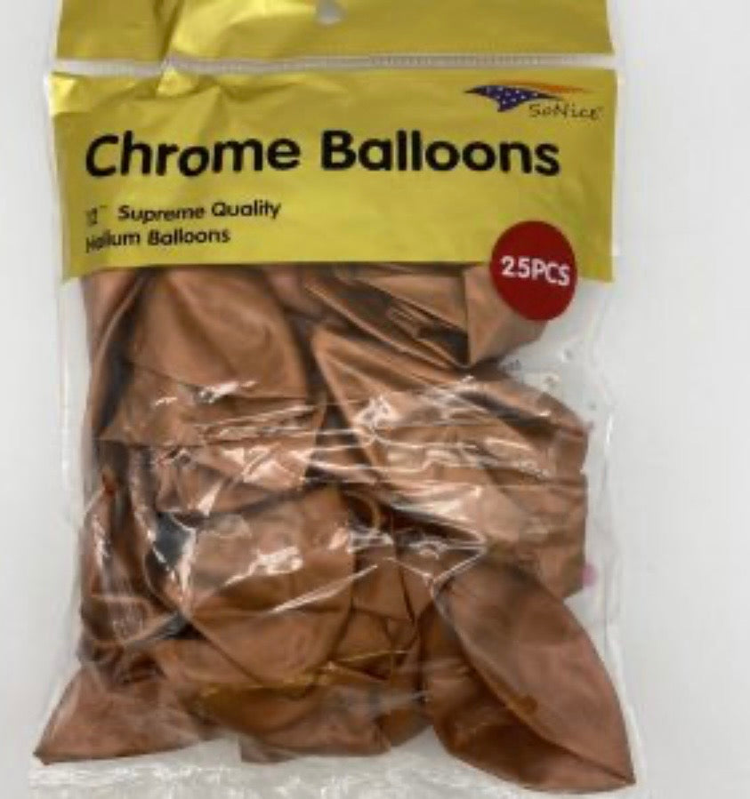 12" chrome Balloons