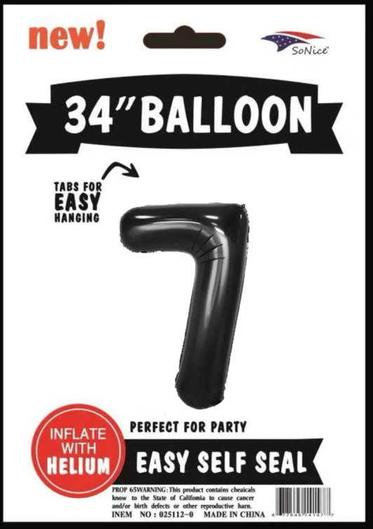 Number Metallic Balloons