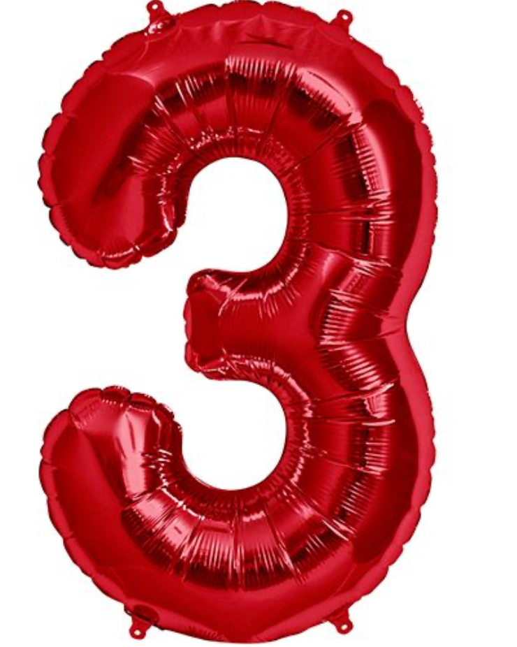 Number Metallic Balloons