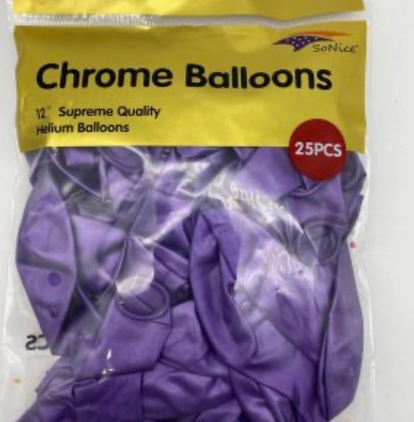 12" chrome Balloons