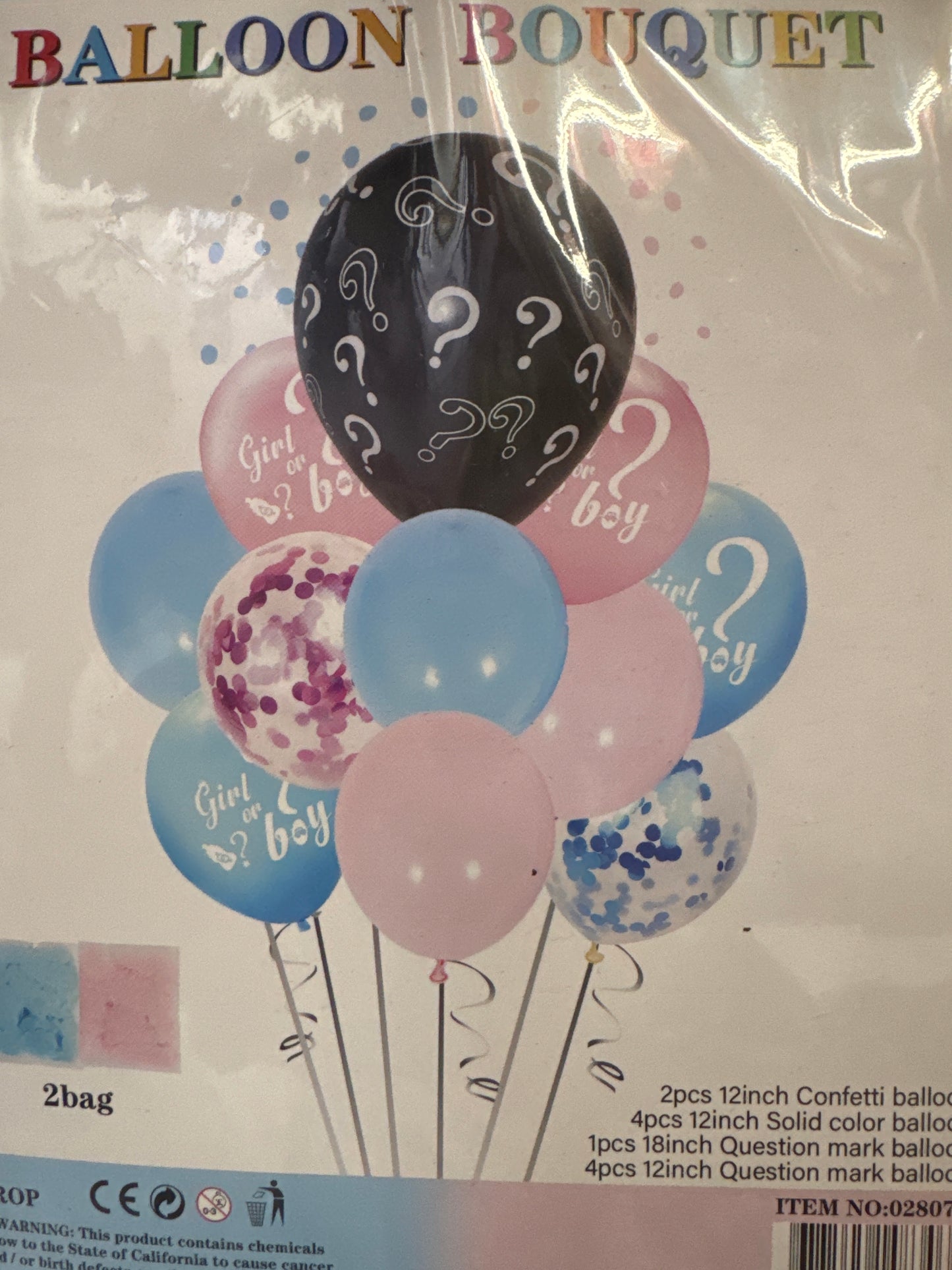 Gender Reveal Balloon Bouquet