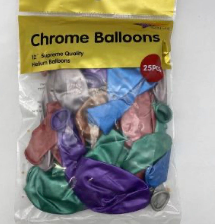 12" chrome Balloons