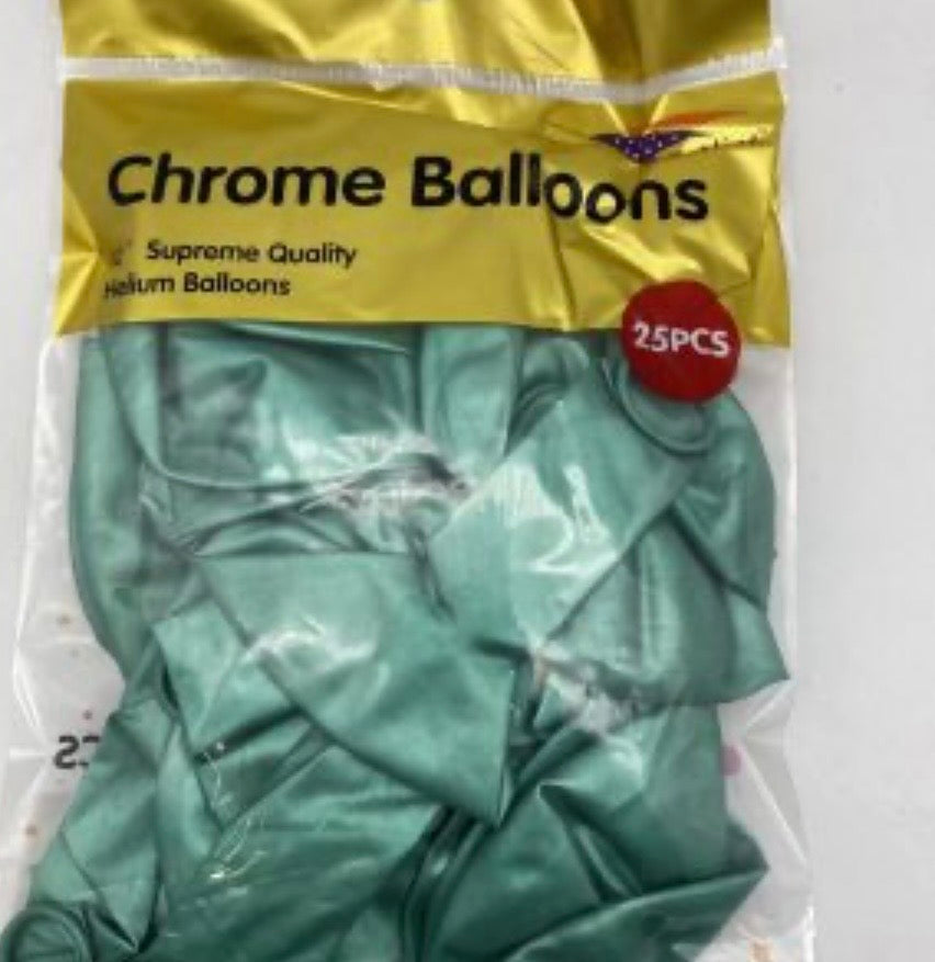 12" chrome Balloons