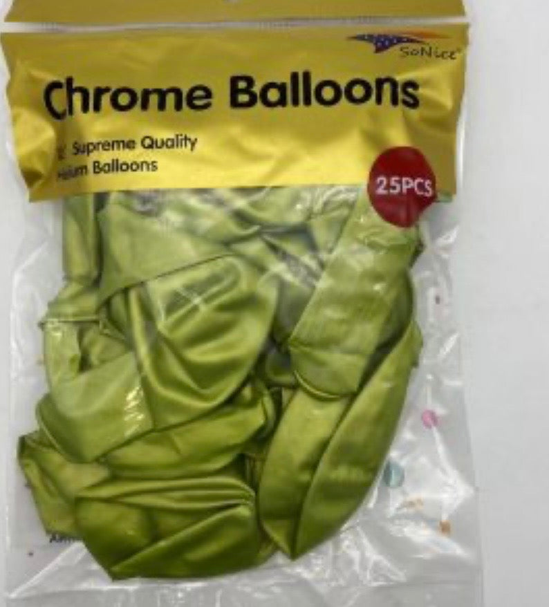 12" chrome Balloons