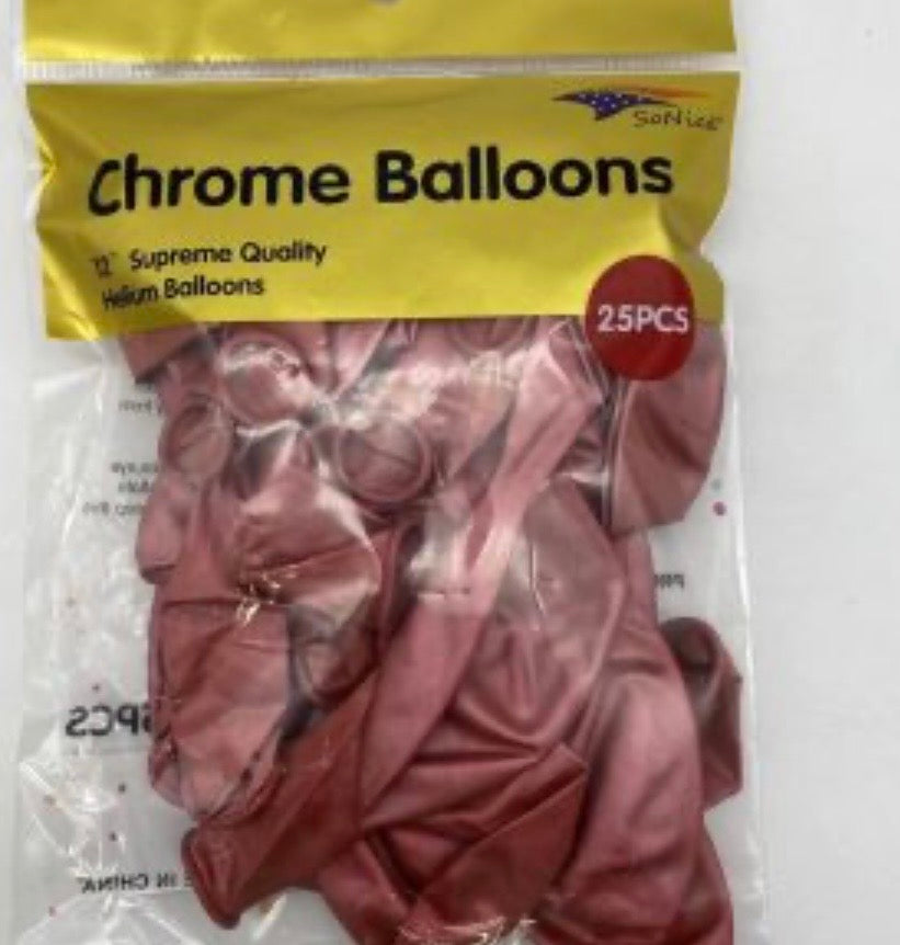 12" chrome Balloons