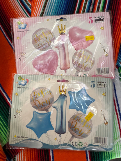 One Year Balloon bouquet